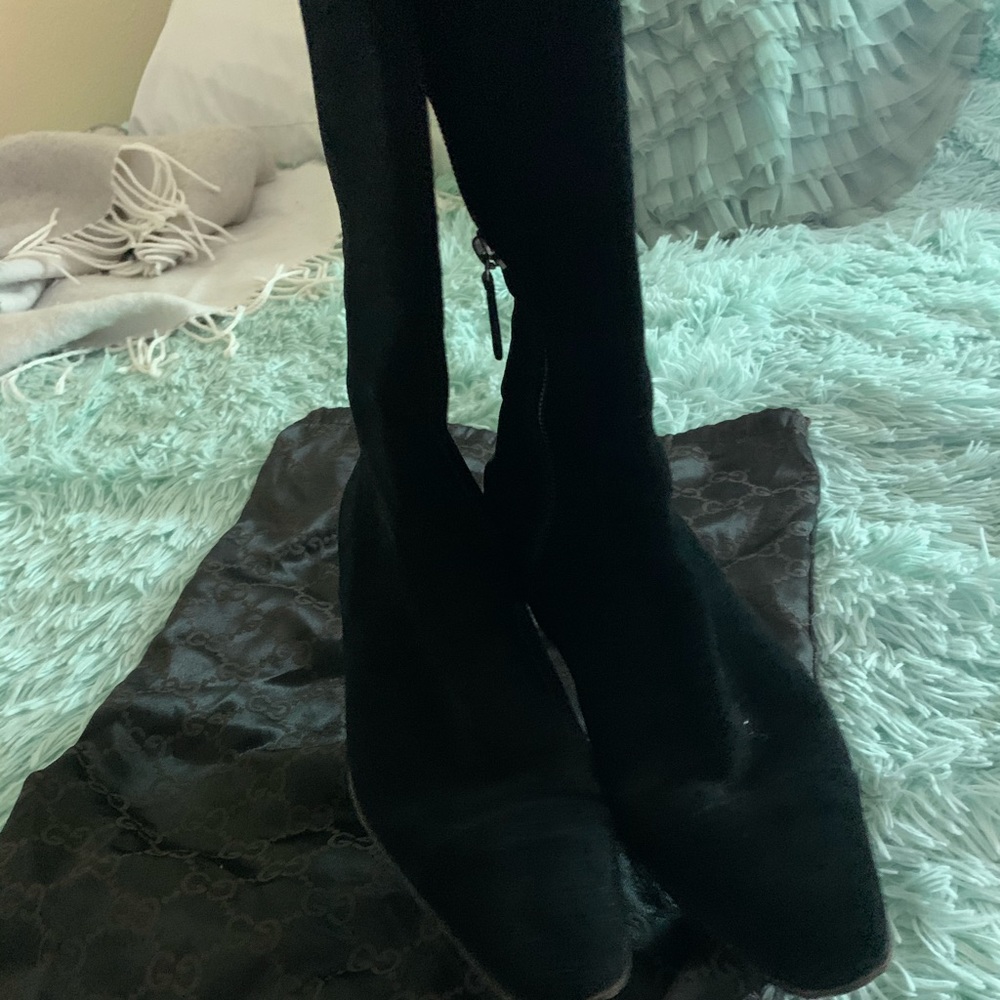 Gucci Flat Suede Black Boot